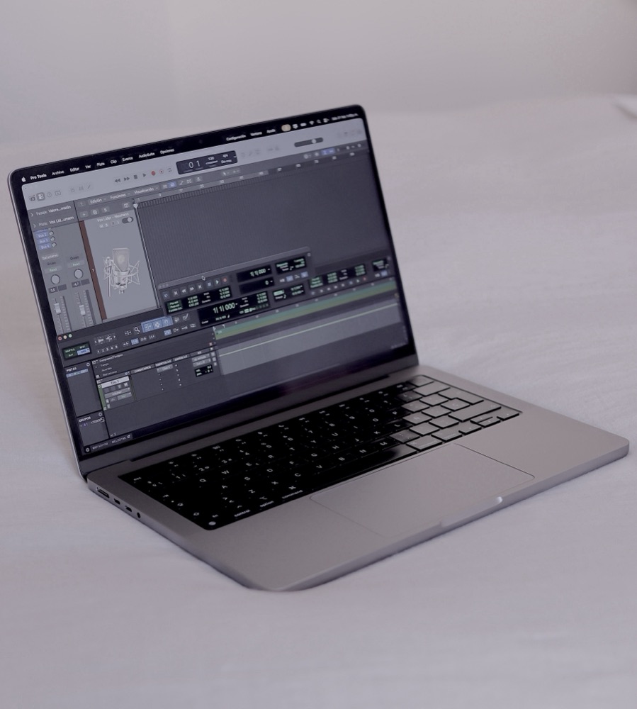 MacBook Pro running Logic Pro